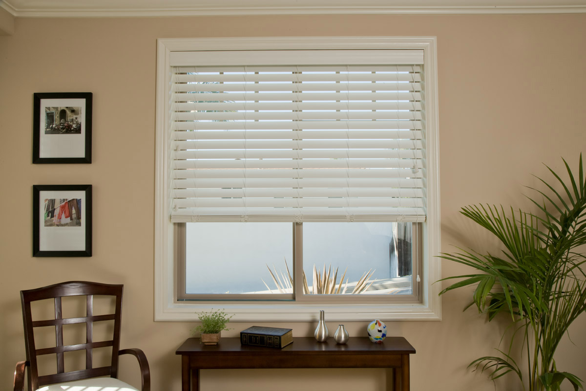 Norman faux wood blinds