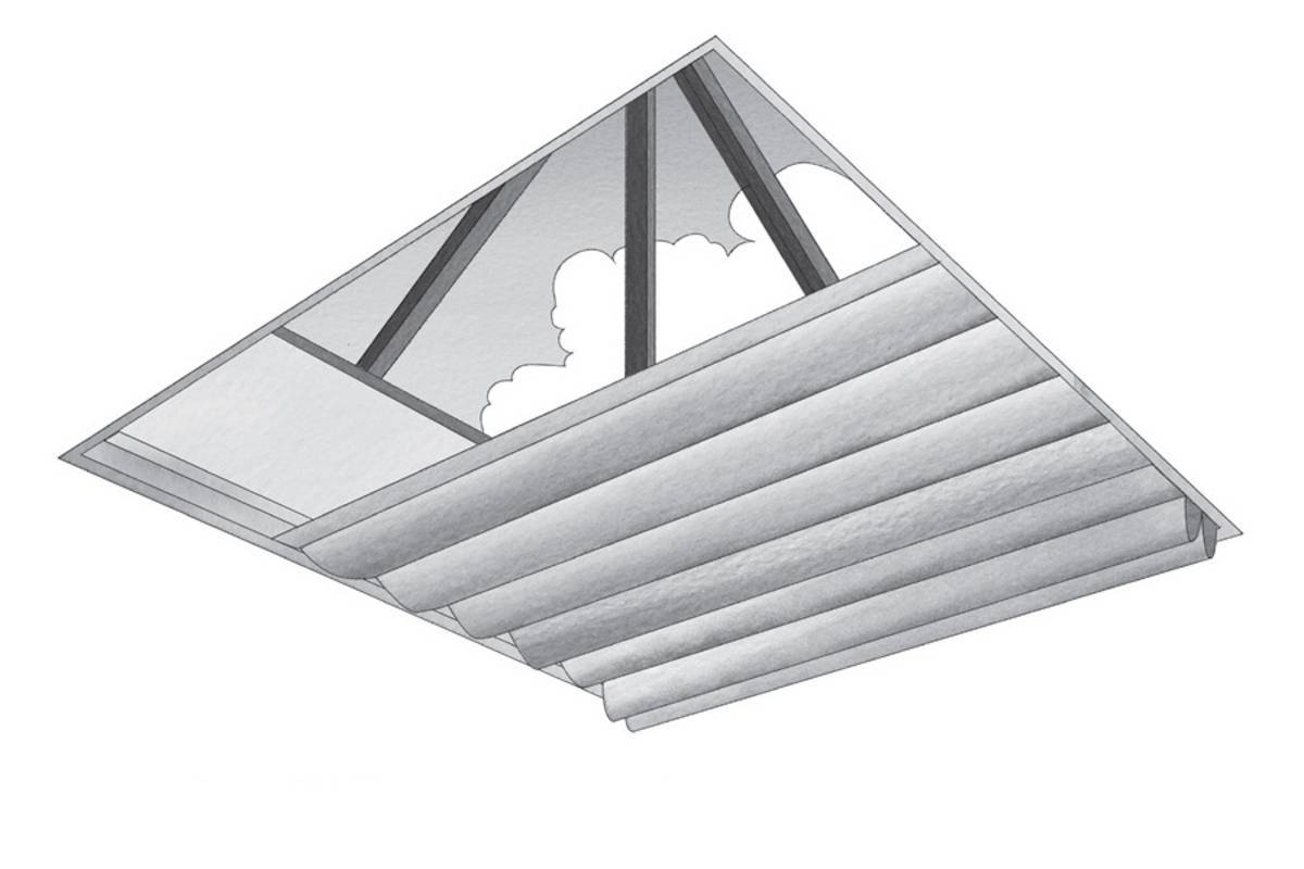 Fabritec Trackstar™ 701 shades on a skylight near Natick, MA