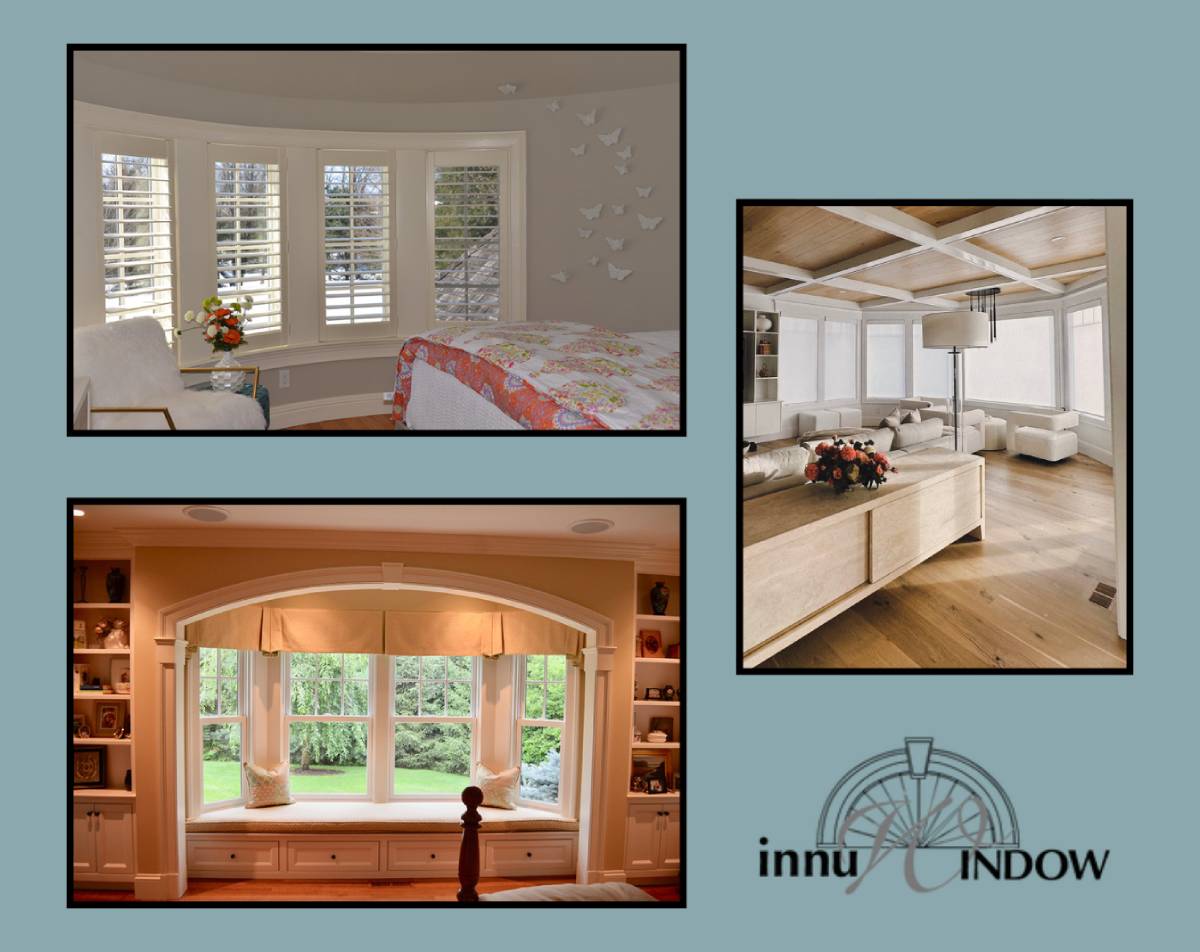 A selection of bay window treatments near Natick, Massachusetts (MA)