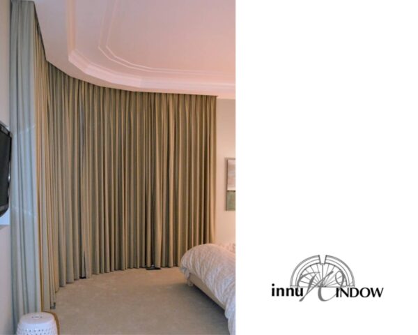 Custom drapery on a sliding glass door near Natick, Massachusetts (MA)