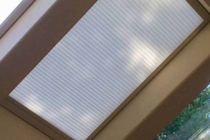 A close-up of Skylight Shades