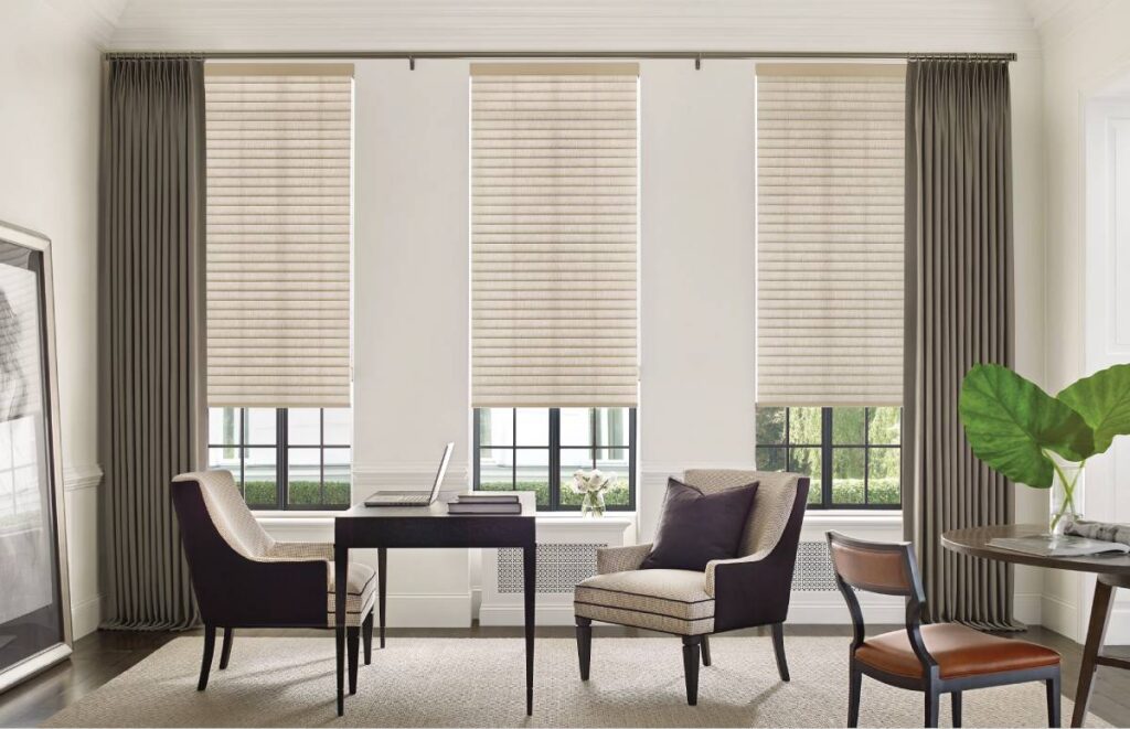 Hunter Douglas Sonnette® Roller Shades in a room near Medfield, MA