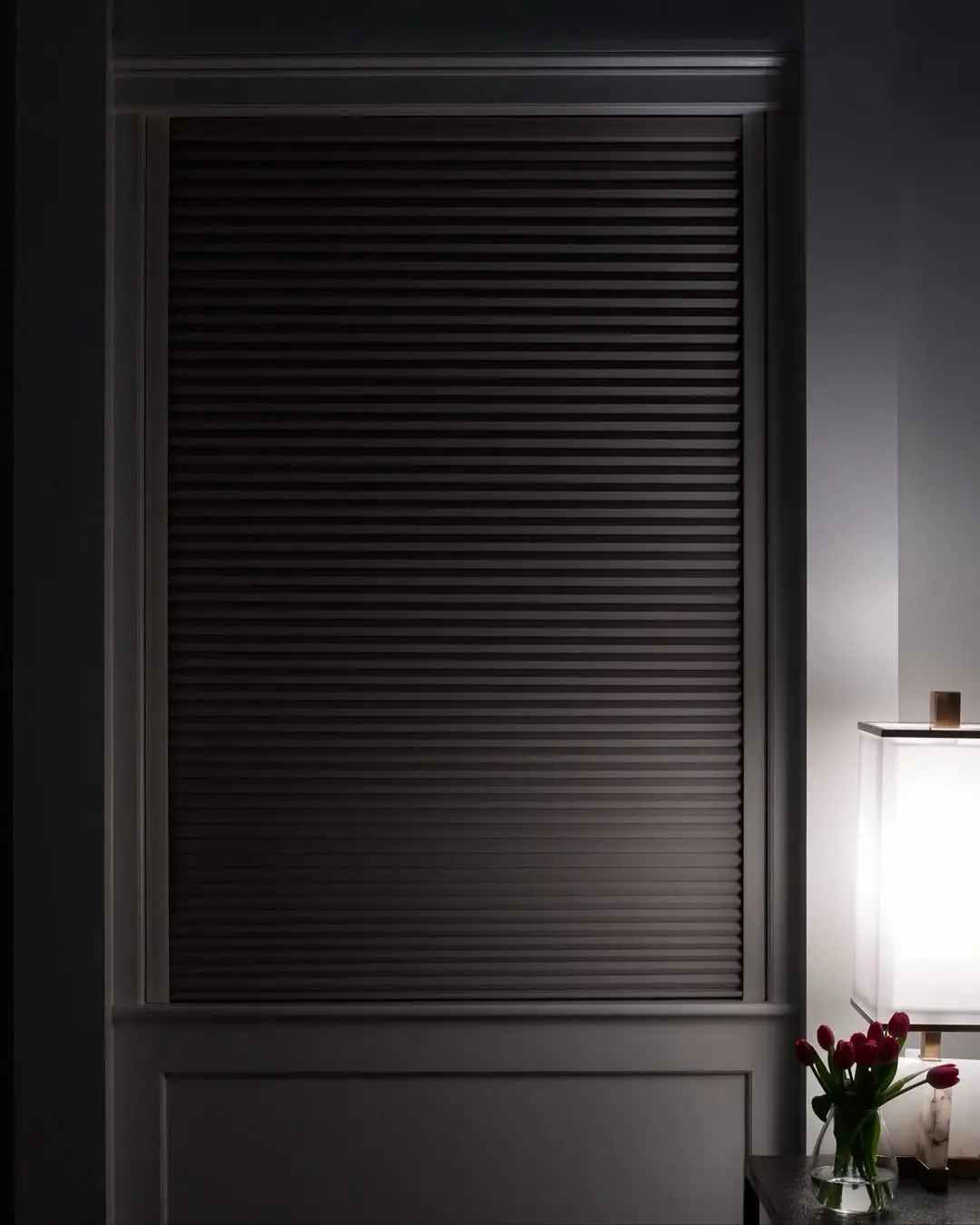 Hunter Douglas Duette® Cellular Shades with the LightLock® system in a bedroom near Natick, MA